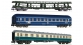 Modélisme ferroviaire : FLEISCHMANN FL864703 - Set 1 wagon porte auto et 2 voitures train de nuit 