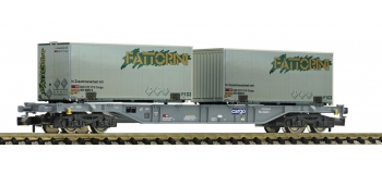 Modélisme ferroviaire : FLEISCHMANN FL865242 - Wagon porte-conteneurs type Sgns 