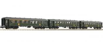 Modelisme ferroviaire : FLEISCHMANN FL867710 - Coffret de trois voitures voyageurs, SNCF