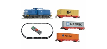 Modélisme ferroviaire : FLEISCHMANN FL931882 - Coffret débutant digital Locomotive diesel série 204 avec train de conteneurs de la PRESS 