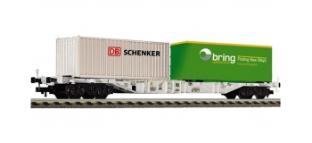 Modélisme ferroviaire : FLEISCHMANN F524105 - Wagon porte container NSB 