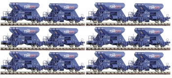 fleischmann FL822900 Coffret de 12 wagons-trémies à ballast, Voestalpine Railpro