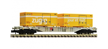 Modélisme ferroviaire : FLEISCHMANN FL824403 - Wagon porte-container SBB 