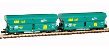 Train électrique : FLEISCHMANN FL852305 - Set 2 wagons trémie SNCB N 