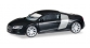 MODELISME FERROVIAIRE :  Herpa 038454 - Audi R8 , noir mat avec jantes chromés