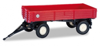 MODELISME FERROVIAIRE : HERPA HER065955-002 - Remorque agricole, rouge foncé