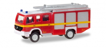 Modélisme ferroviaire : Herpa 066717 - camion de pompiers Mercedes Atego HLF 20 Fire Département
