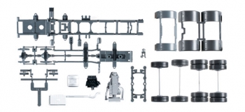 Modélisme ferroviaire : Herpa 084291 :Châssis à monter tracteur Mercedes-Benz Arocs 4 essieux