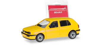 HER012355-007 - Minikit VW Golf III 4 portes, jaune - Herpa
