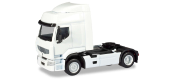 HER013635 - MiniKit Tracteur de camion Renault Premium, blanc - Herpa
