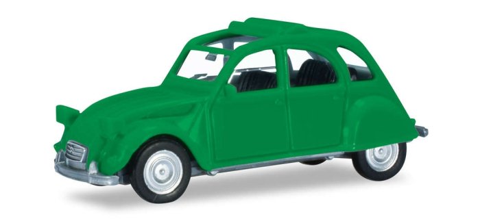 Modèle Réduit Citroën 2CV Toit Ouvrant Ivoire - Échelle 1:87 (HO) Par Herpa - Réf. 020824-007 - Neuf