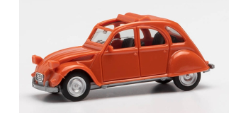 HER020824-006 - Citroen 2 CV with folding top open, orange red - Herpa