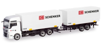 HER311052 - Camion avec remorque à caisse mobile MAN TGX XXL DB Schenker - Herpa