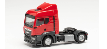 HER314572 - Tracteur de camion MAN TGS TM avec deflecteurs de vent, rouge - Herpa