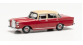 HER430739 - Mercedes-Benz 200 rouge avec toit crème - Herpa