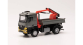HER315906 - Camion benne Mercedes-Benz Arocs M avec grue, gris jaune - Herpa