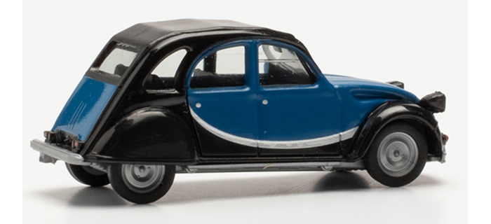 HER020817-006 - Citroen 2 CV Charleston, bleu / noir - Herpa
