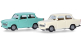 HER013901 - MiniKit Trabant 601 Limousine, Lot de 2 - Herpa