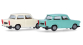 HER013901 - MiniKit Trabant 601 Limousine, Lot de 2 - Herpa