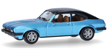 HER430807-002 - Ford Capri II avec toit vinyl, bleu miami metallisée - Herpa
