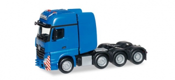 Train électrique : HERPA HER304740 - Tracteur de camion MB Actros SLT bleu 