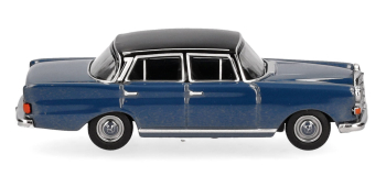 HER430739-004 - Mercedes Benz 200 bleu/noir avec aileron arrière - Herpa