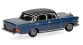 HER430739-004 - Mercedes Benz 200 bleu/noir avec aileron arrière - Herpa
