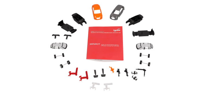 HER014090 - MiniKit Audi A3 Sportback (2012), 2 pièces - Herpa
