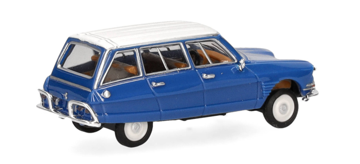 HER038959-002 - Citroën AMI 6 Break, bleu gentiane, toit blanc - Herpa