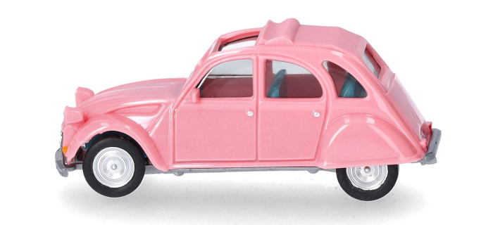 HER020824-008 - Citroën 2 CV avec toit ouvert, rose claire - Herpa