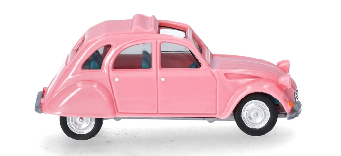HER020824-008 - Citroën 2 CV avec toit ouvert, rose claire - Herpa