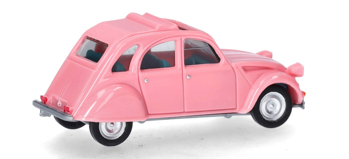 HER020824-008 - Citroën 2 CV avec toit ouvert, rose claire - Herpa