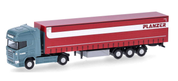 HER066860 - Camion semi-remorque bâchée surbaissée Scania R 