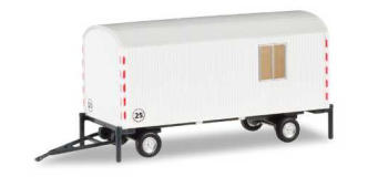 HER076395-002 - Remorque de chantier, blanche - Herpa