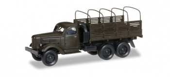 Train électrique : HERPA HER745338 - Véhicule militaire ZIL 151 toile remorque avec cerceaux camion bâche 