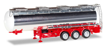 Train électrique : HERPA HER076456 - Remorque chromé réservoir chimique remorque Fruehauf, 32m ³