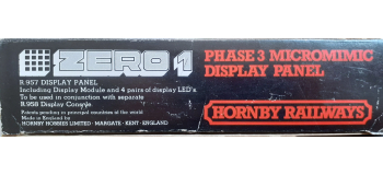 R957 - Hornby Zero 1, panneau d'affichage Micomimic phase 3 - Hornby