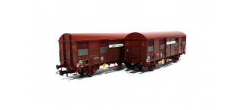 Modélisme ferroviaire  : JOUEF HJ6166 - Coffret de 2 wagons couverts à deux essieux, Gss 4-02 “Aquitaine Express”