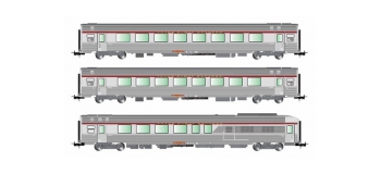 Modélisme ferroviaire : JOUEF - HJ4122 - Set de 3 voitures Mistral 69, SNCF, époque IV