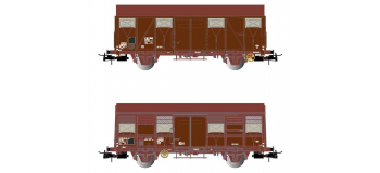 HJ6187 - Coffret de 2 wagons couverts à 2 essieux, SNCF livrée 