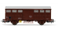 HJ6188 - Wagon couvert à 2 essieux Gs pour bétail, SNCF livrée rouille rouge - Jouef