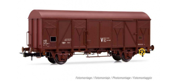 HJ6190 - Wagon couvert à 2 essieux Us, SNCF livrée rouille rouge - Jouef