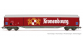 HJ6225 - Wagon à parois coulissantes à 4 essieux Habis, SNCF livrée rouge 