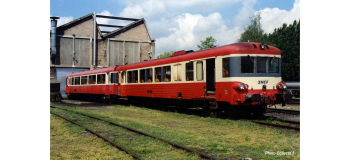 HJ2610 - Autorail diesel EAD X4500 SNCF, livrée rouge crème, dépôt de marseille - Jouef