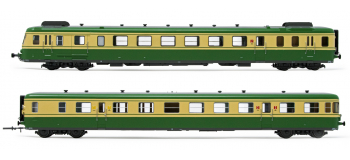 HJ2386S - Autorail diesel RGP2 X2700 SNCF, livrée jaune / vert, DCC son - Jouef