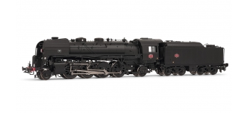 HJ2186 - Locomotive vapeur 141 R 1257 - tender 9,5 M3, dépôt de Vénissieux DC SONORISEE - Jouef