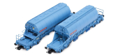 HJ6230 - Coffret 2 wagons-trémies Taoos, NACCO bleue - Jouef