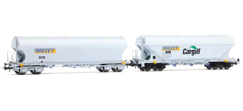 HJ6320 - Coffret 2 wagons-trémies céréaliers SNCF « MILLET » - Jouef