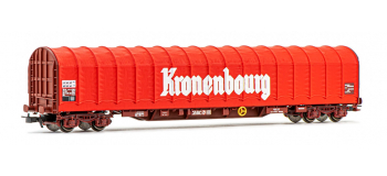 HJ6202 - Wagon bâché à 4 essieux Rils, rouge 