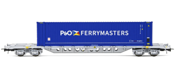 HJ6240 - Wagon porte-conteneurs Sgss F-NOVA avec conteneur 45' «P&O Ferrymasters» - Jouef